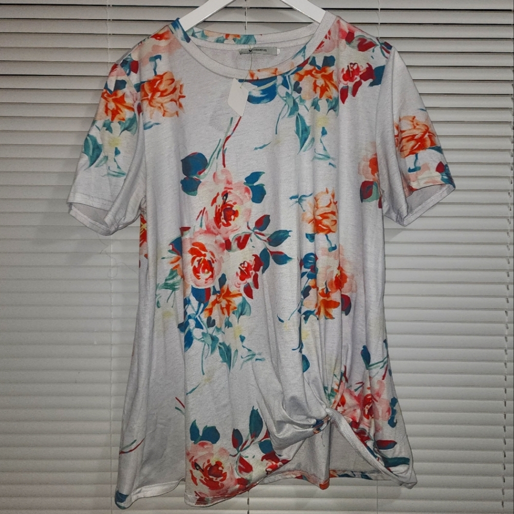 Yidarton - 2XL - White Flowery Top